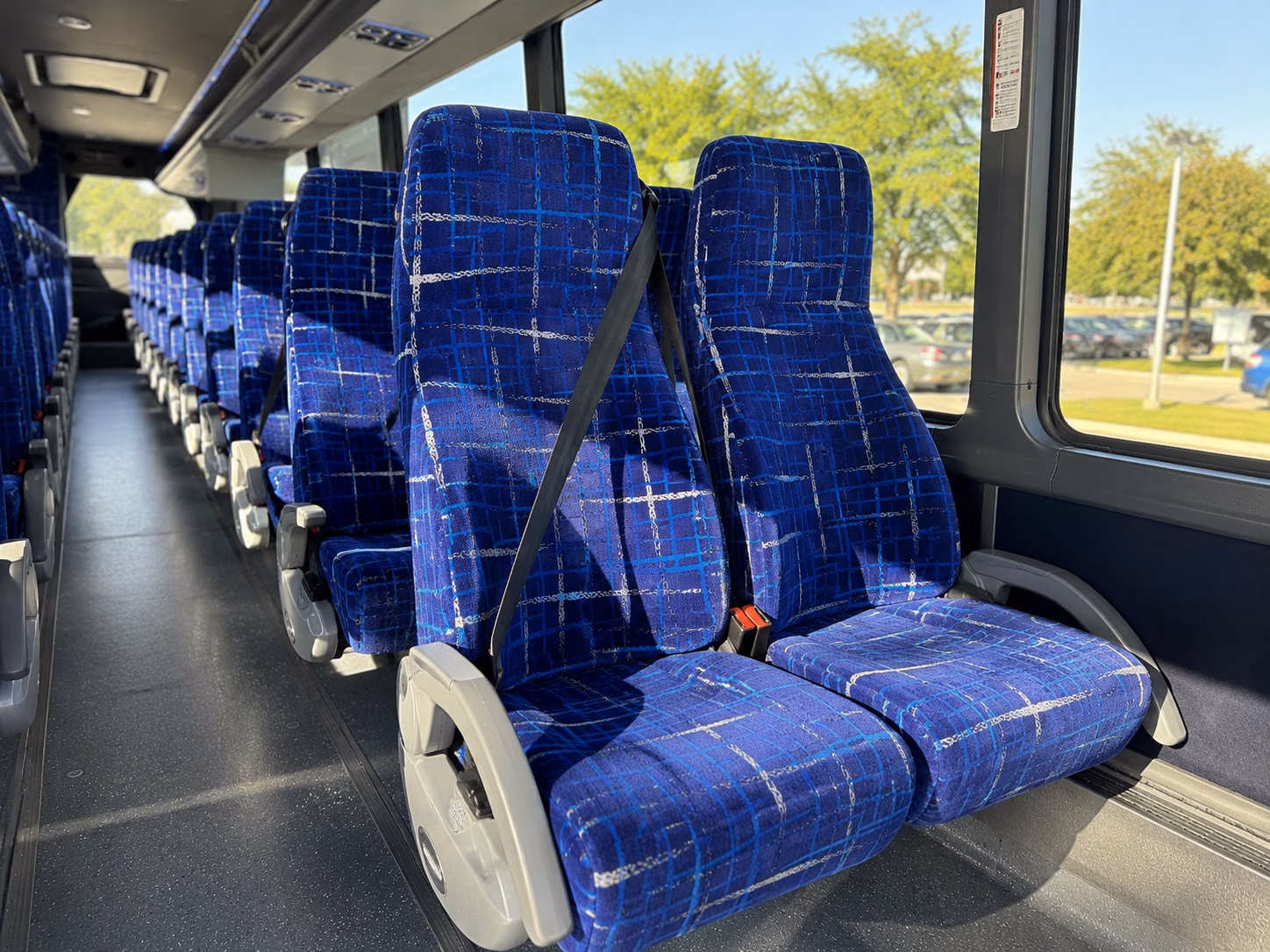 raleigh charter bus services interior