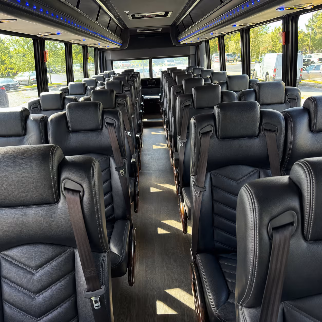 raleigh sporting event transportation onboard seating